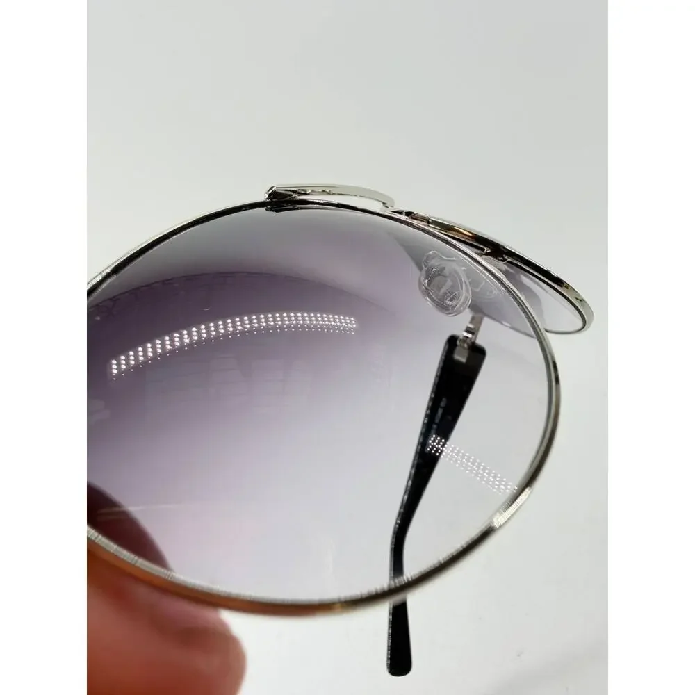 Vince Camuto Women's Aviator Sunglasses Silver Frame Gray Gradient Lenses VC548